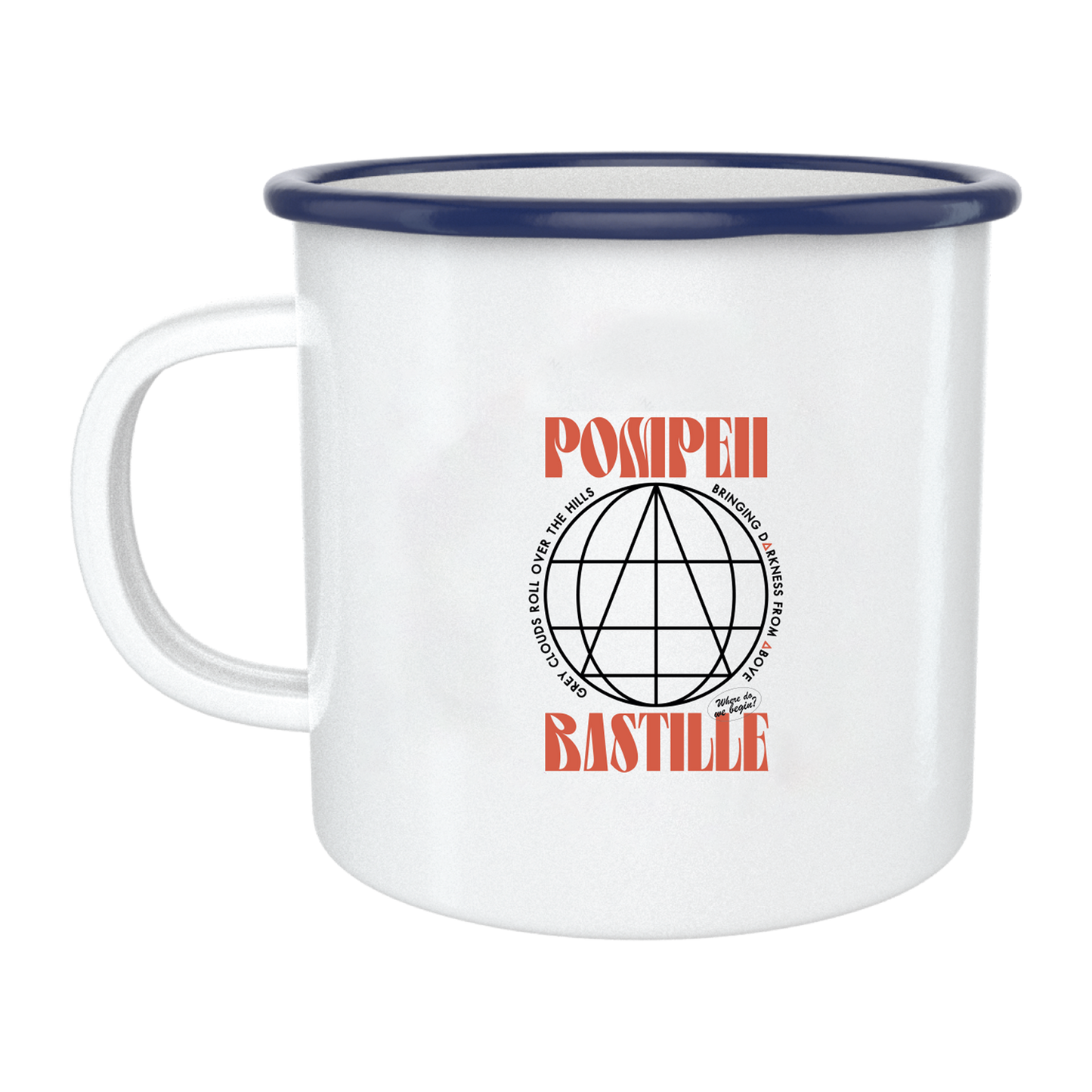 Pompeii Triangle Enamel Mug