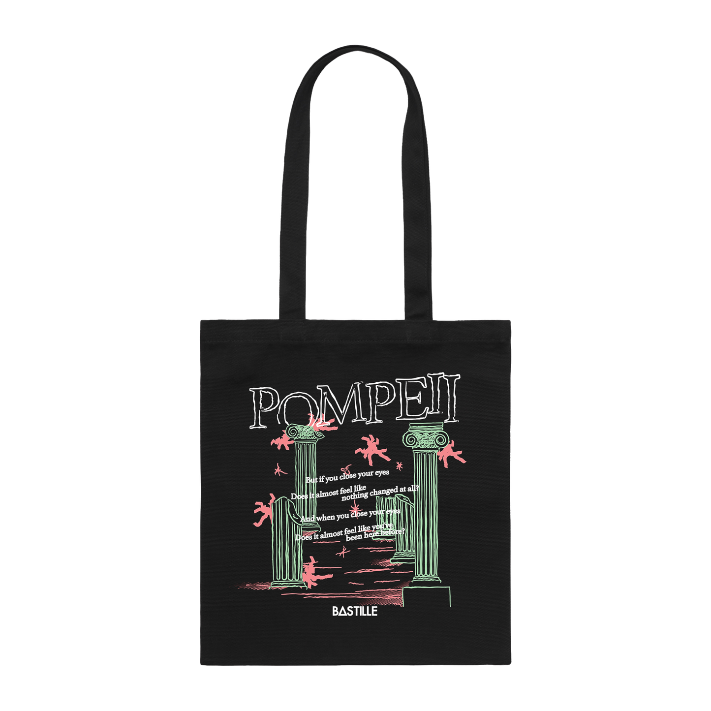 Pompeii Pillars (Black) Tote