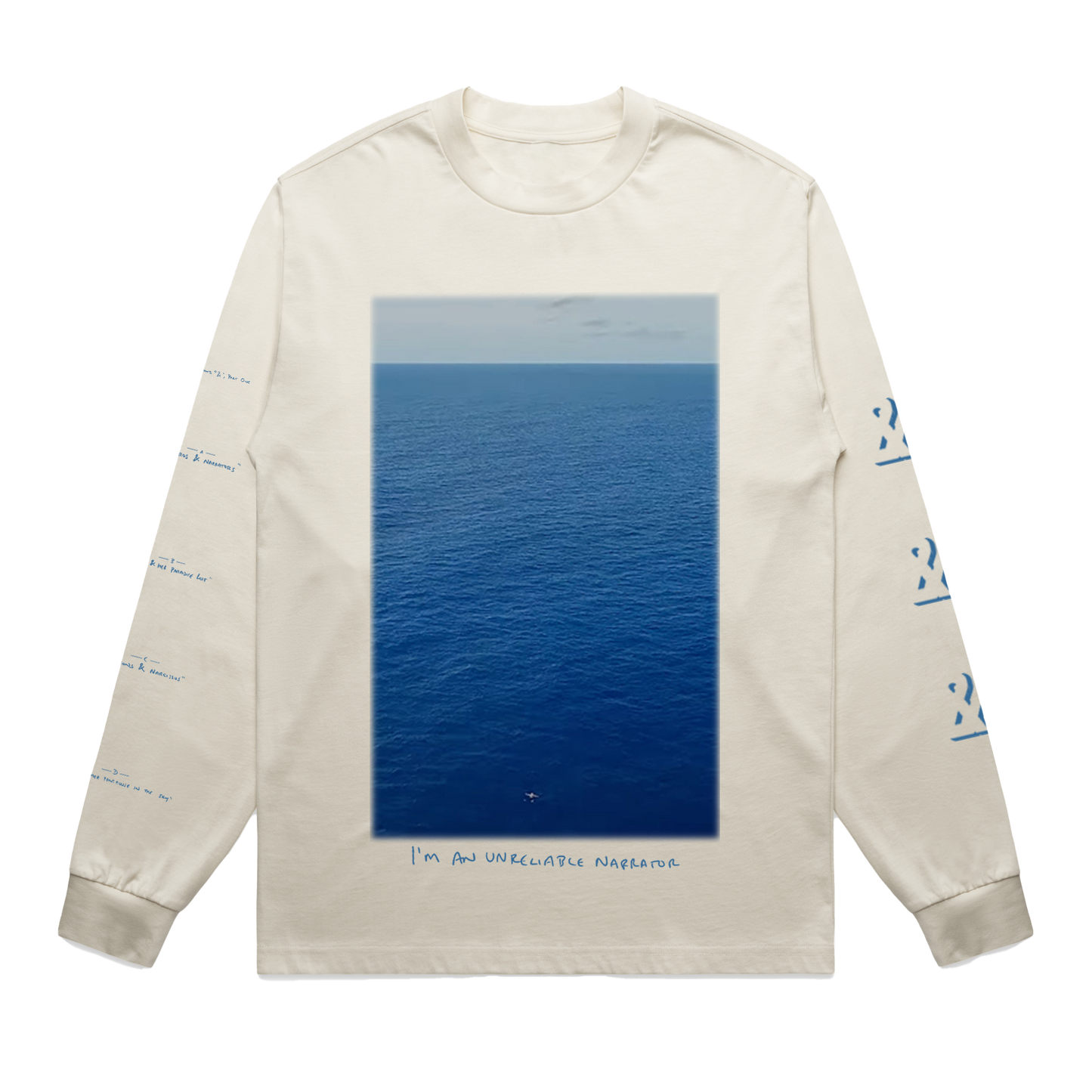 "&" Unreliable Narrator Photo (Ecru) L/S T-shirt