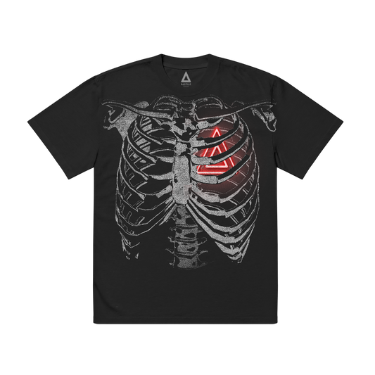 Skeleton Heart (Black) T-shirt